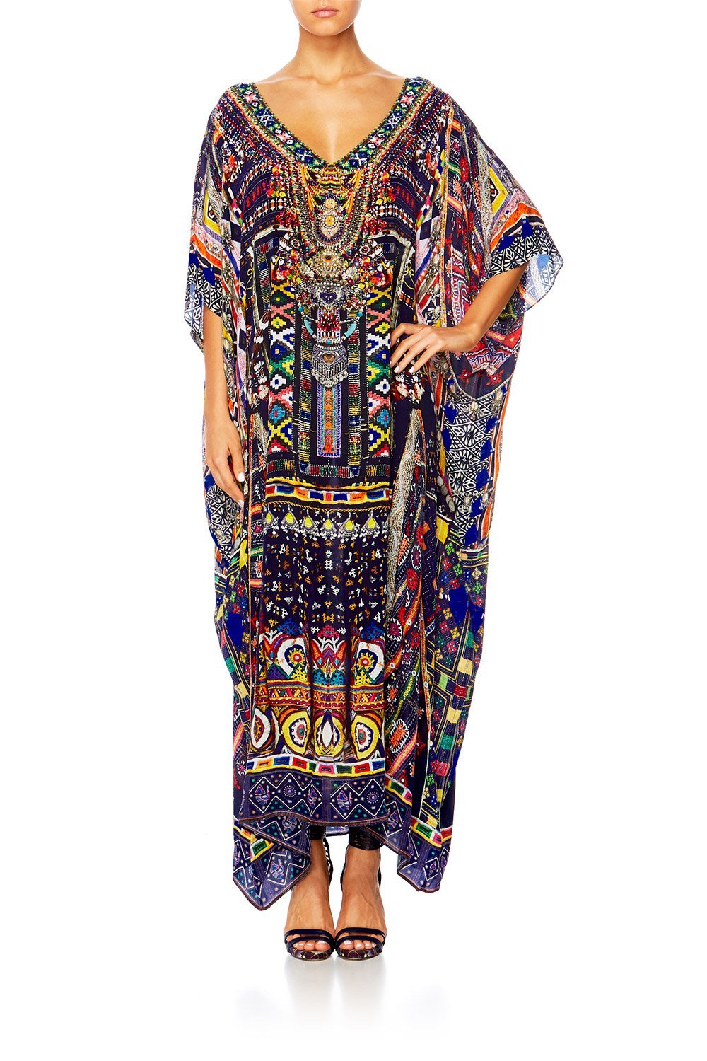 WHERE YOULL FIND ME V-NECK KAFTAN