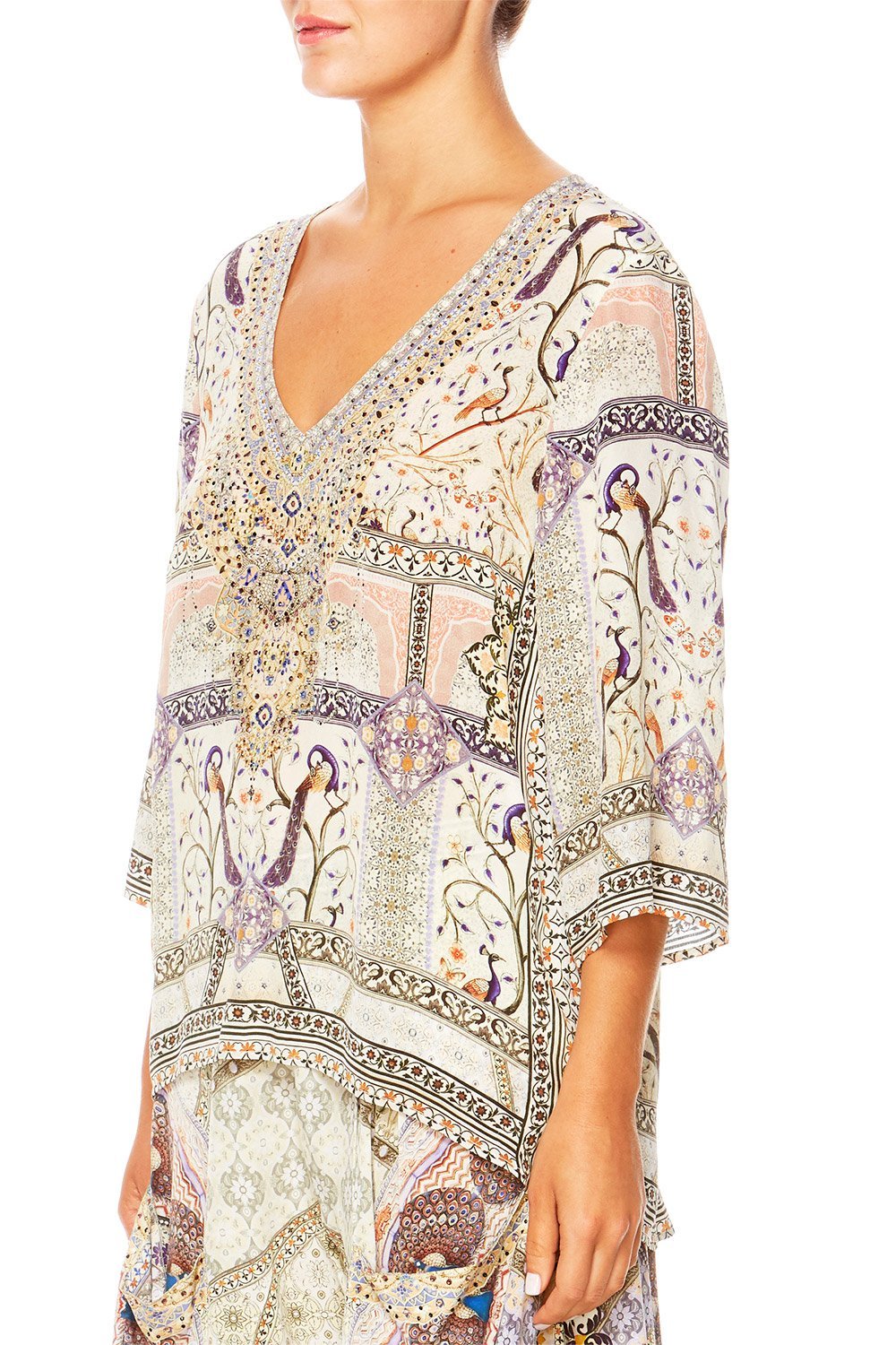 MAMA BAKSHI V-NECK OVERSIZED BLOUSE