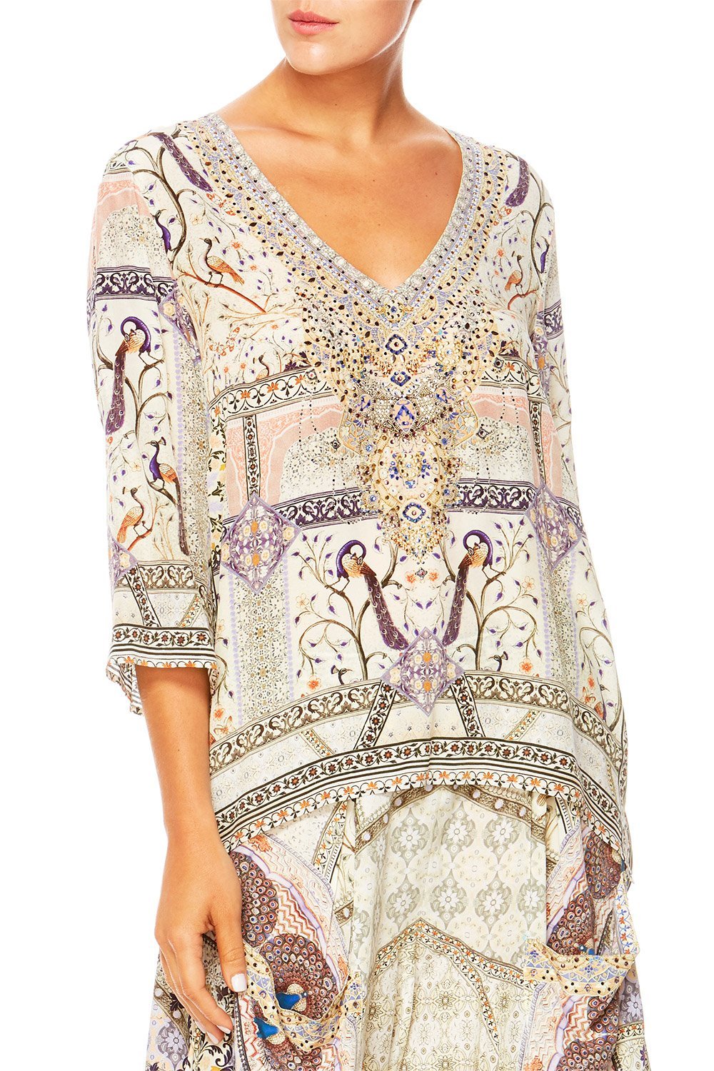 MAMA BAKSHI V-NECK OVERSIZED BLOUSE