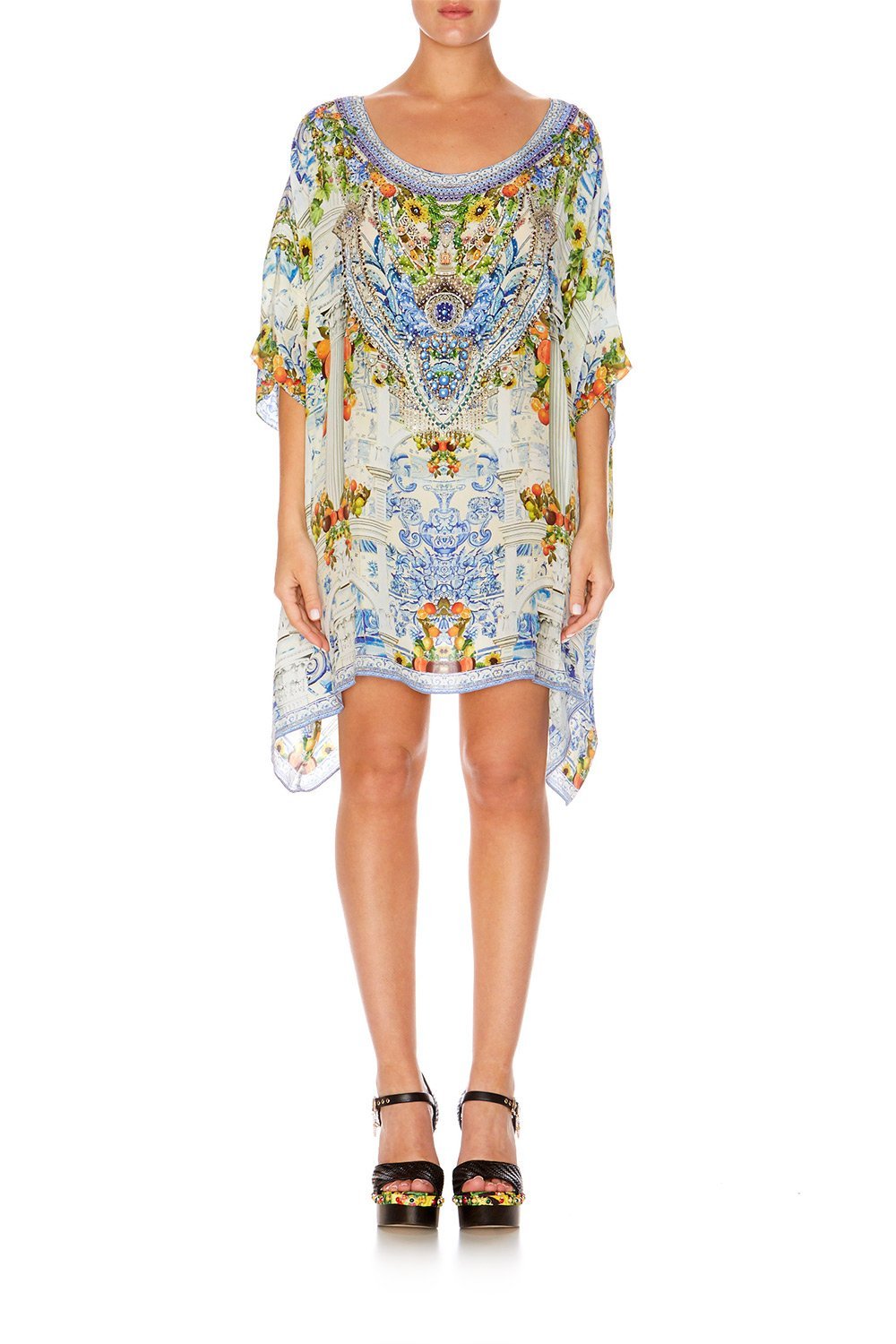 COME AS YOU ARE SHORT ROUND NECK KAFTAN