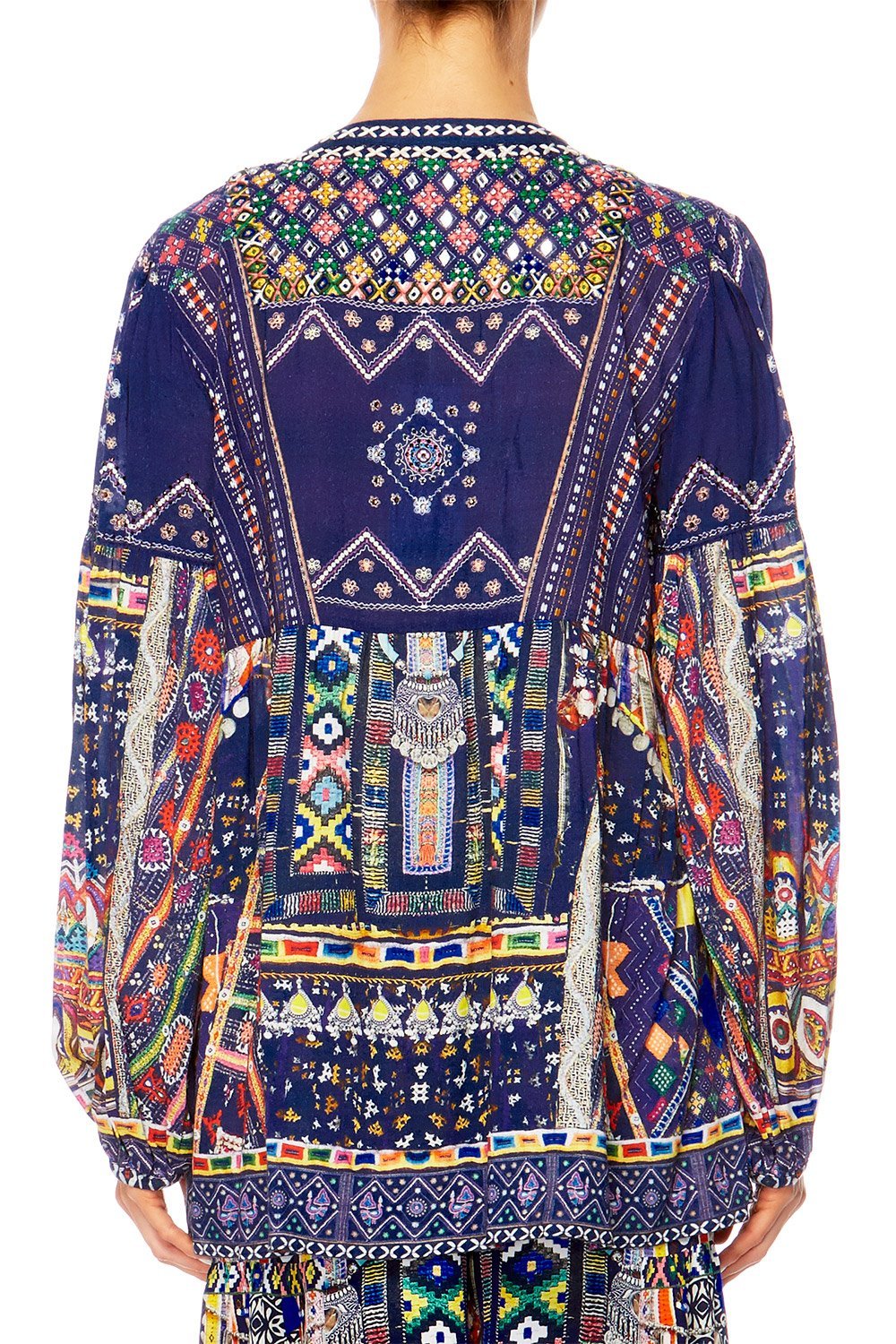 WHERE YOULL FIND ME LONGLINE PEASANT TOP