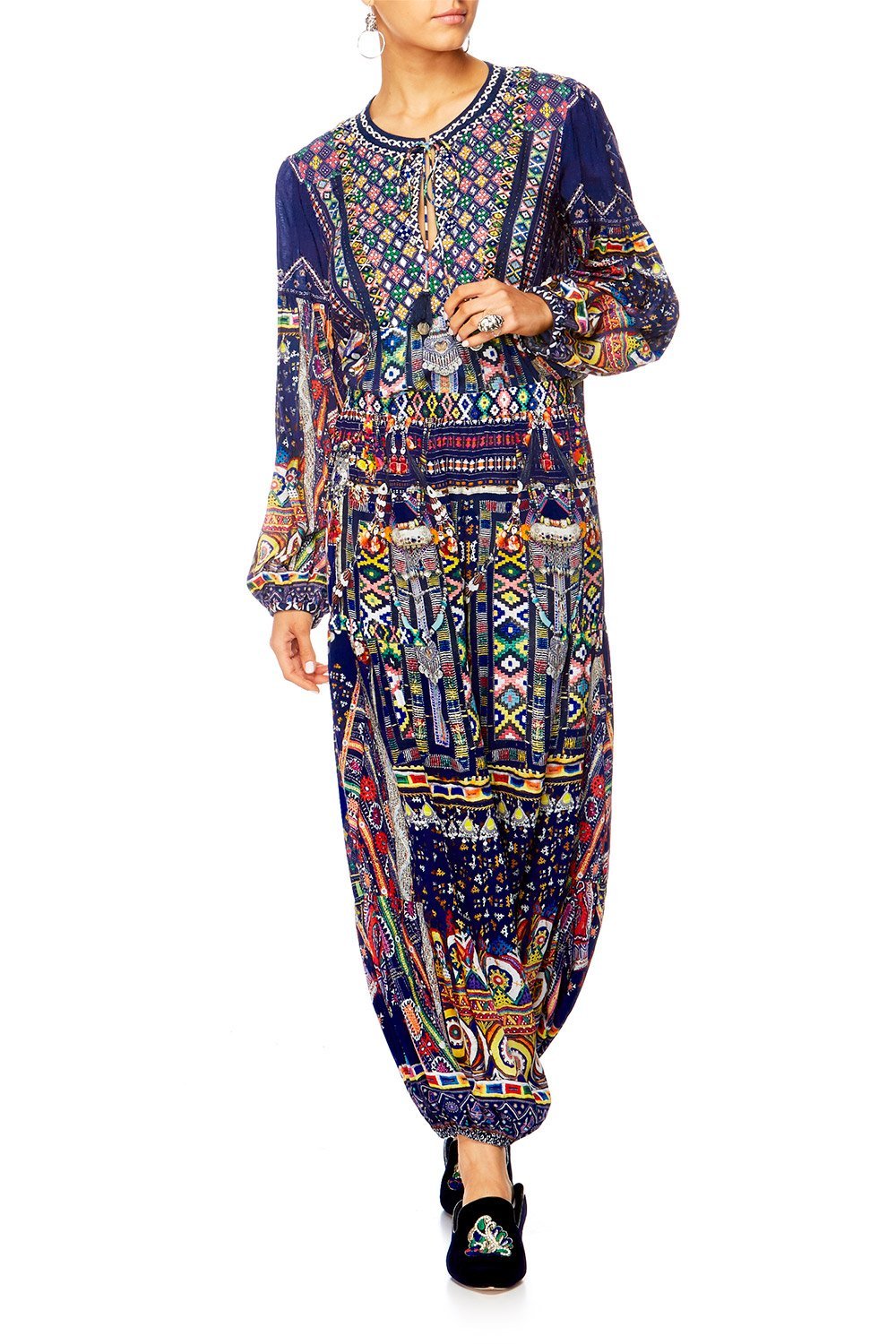 WHERE YOULL FIND ME LONGLINE PEASANT TOP