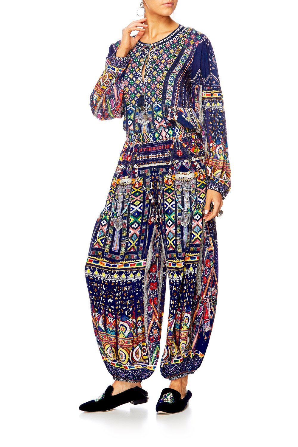 WHERE YOULL FIND ME LONGLINE PEASANT TOP