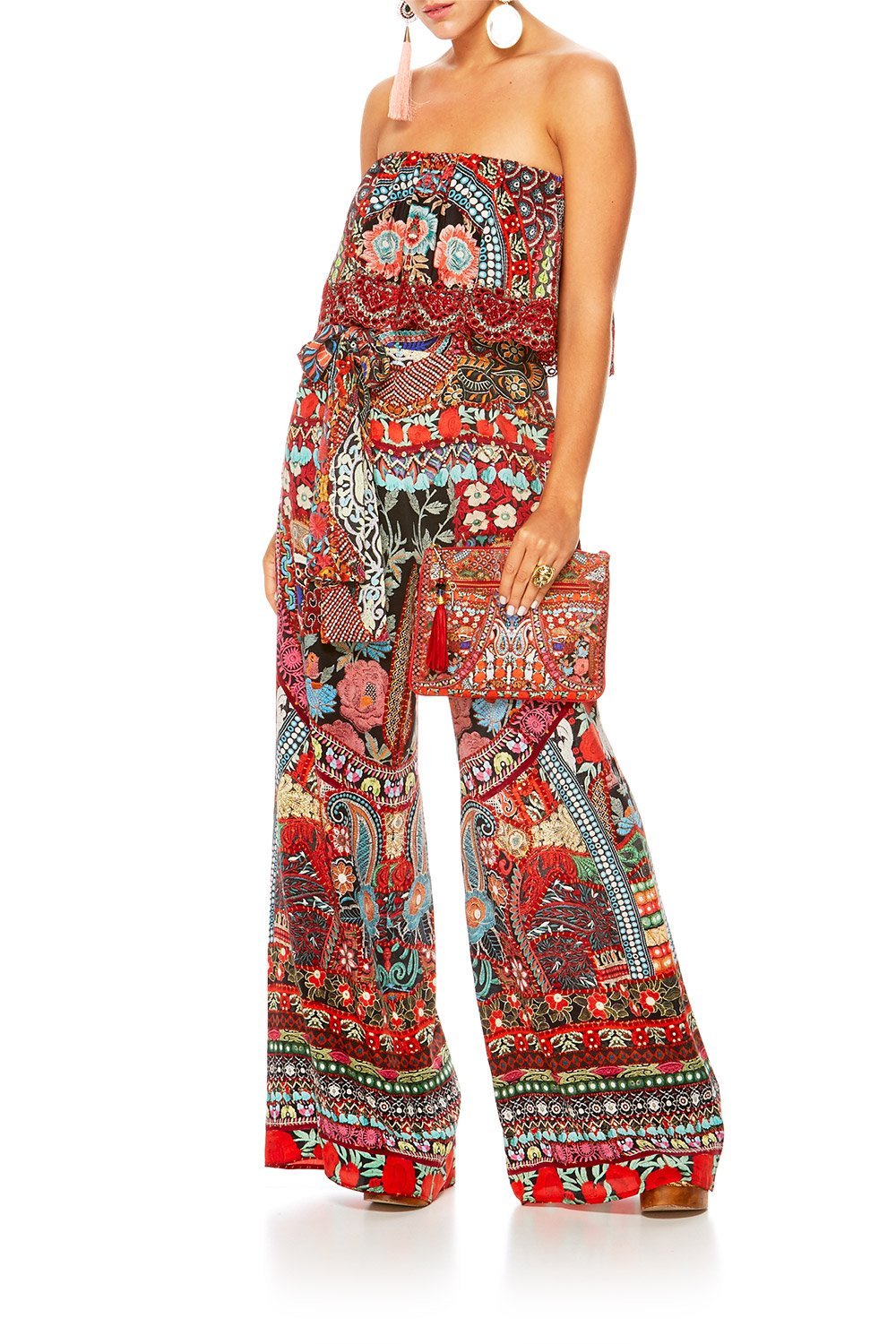 QUEEN ALIKA STRAPLESS JUMPSUIT W FRILL