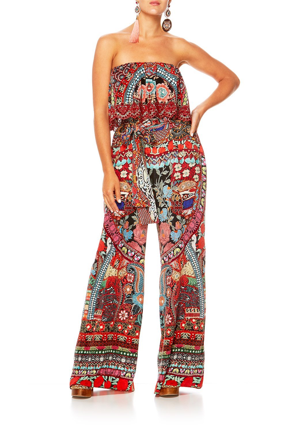 QUEEN ALIKA STRAPLESS JUMPSUIT W FRILL