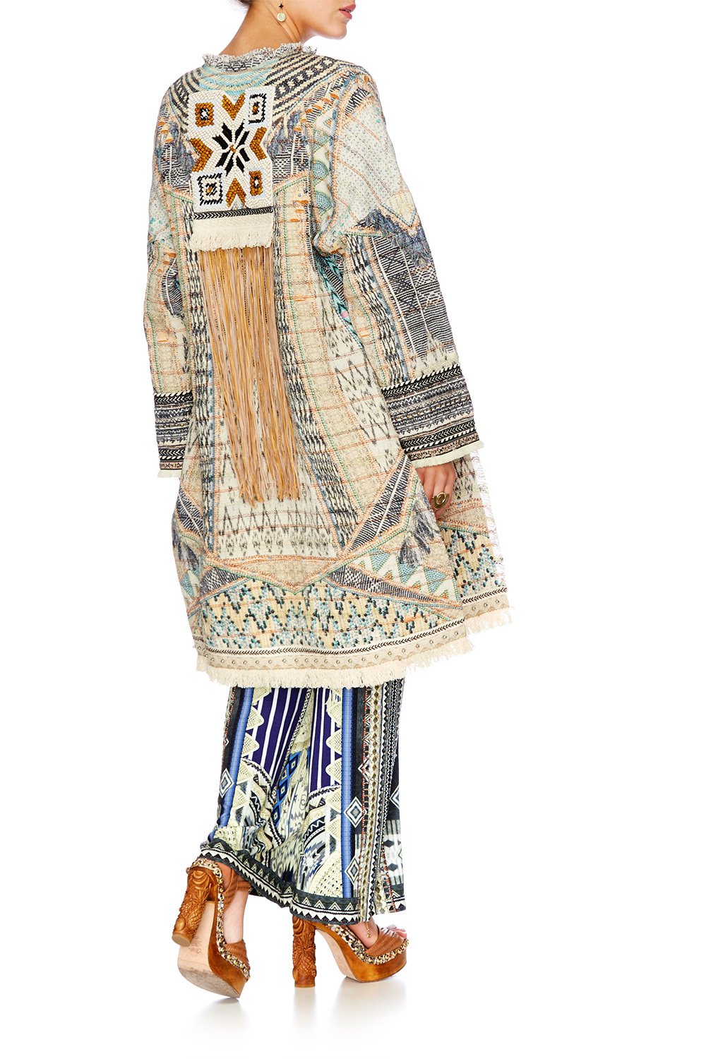 WEAVE ON LONG RELAXED COAT