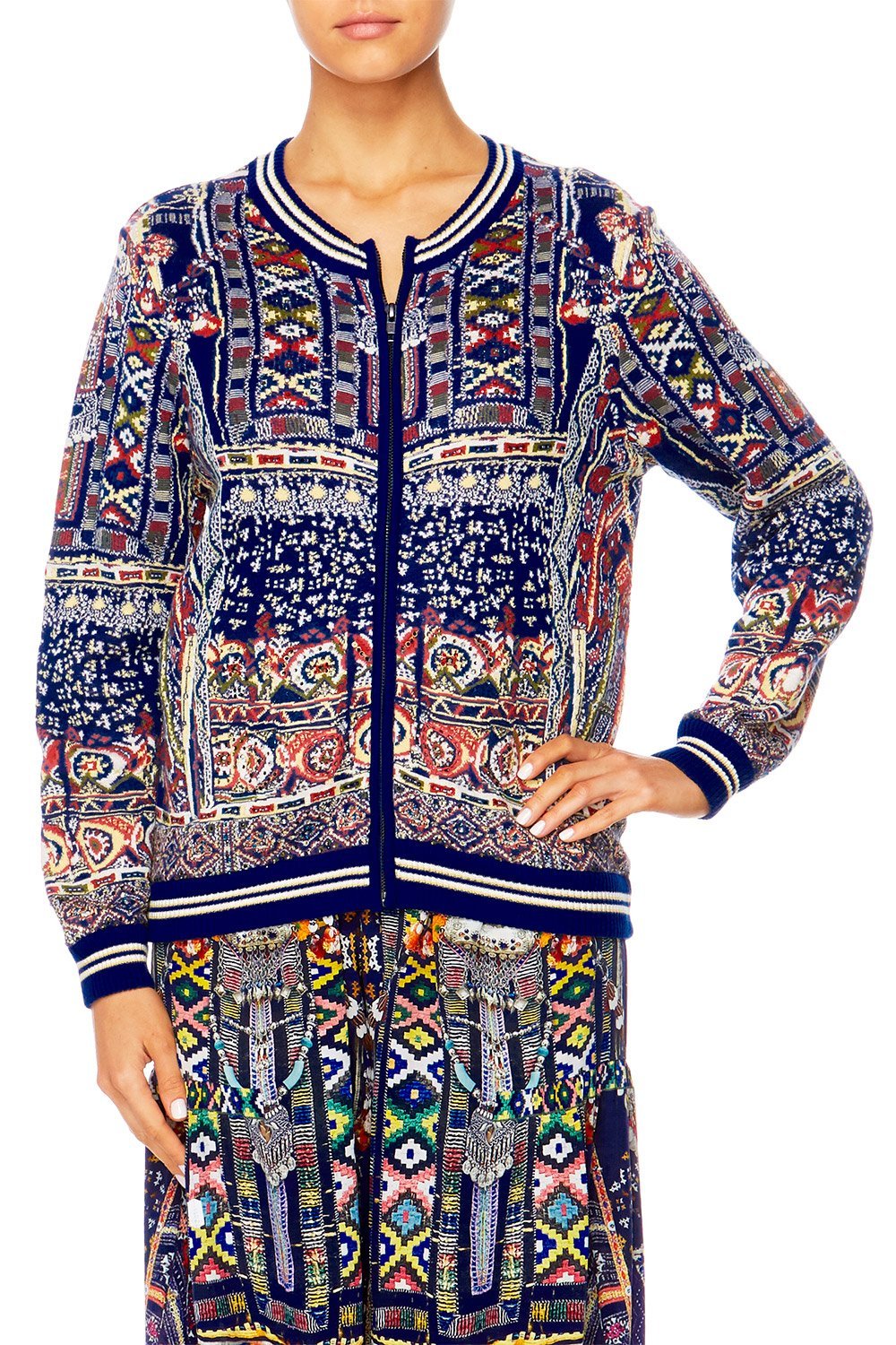 WHERE YOULL FIND ME JACQUARD BOMBER