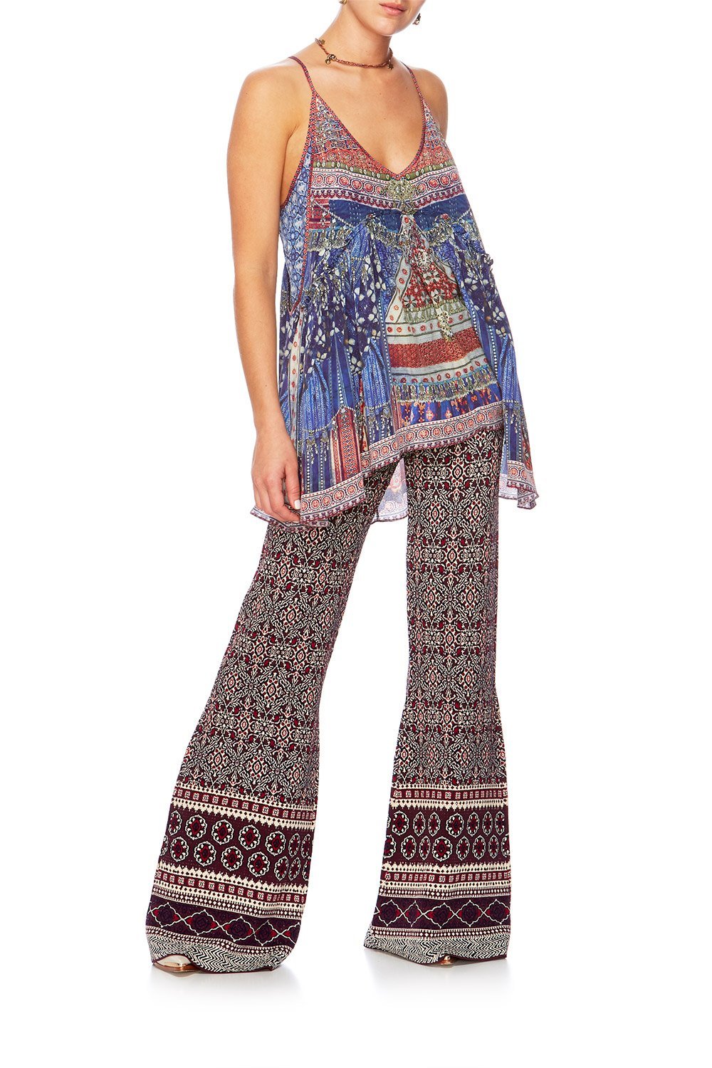 MAPPED OUT FLARED KNIT PANT