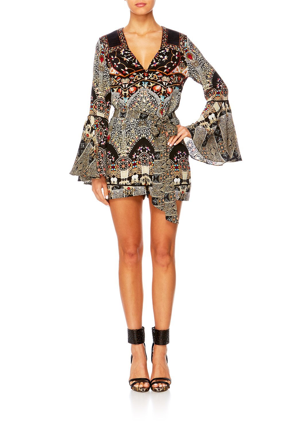 CHAMBER OF REFLECTIONS BUTTON FRONT PLAYSUIT