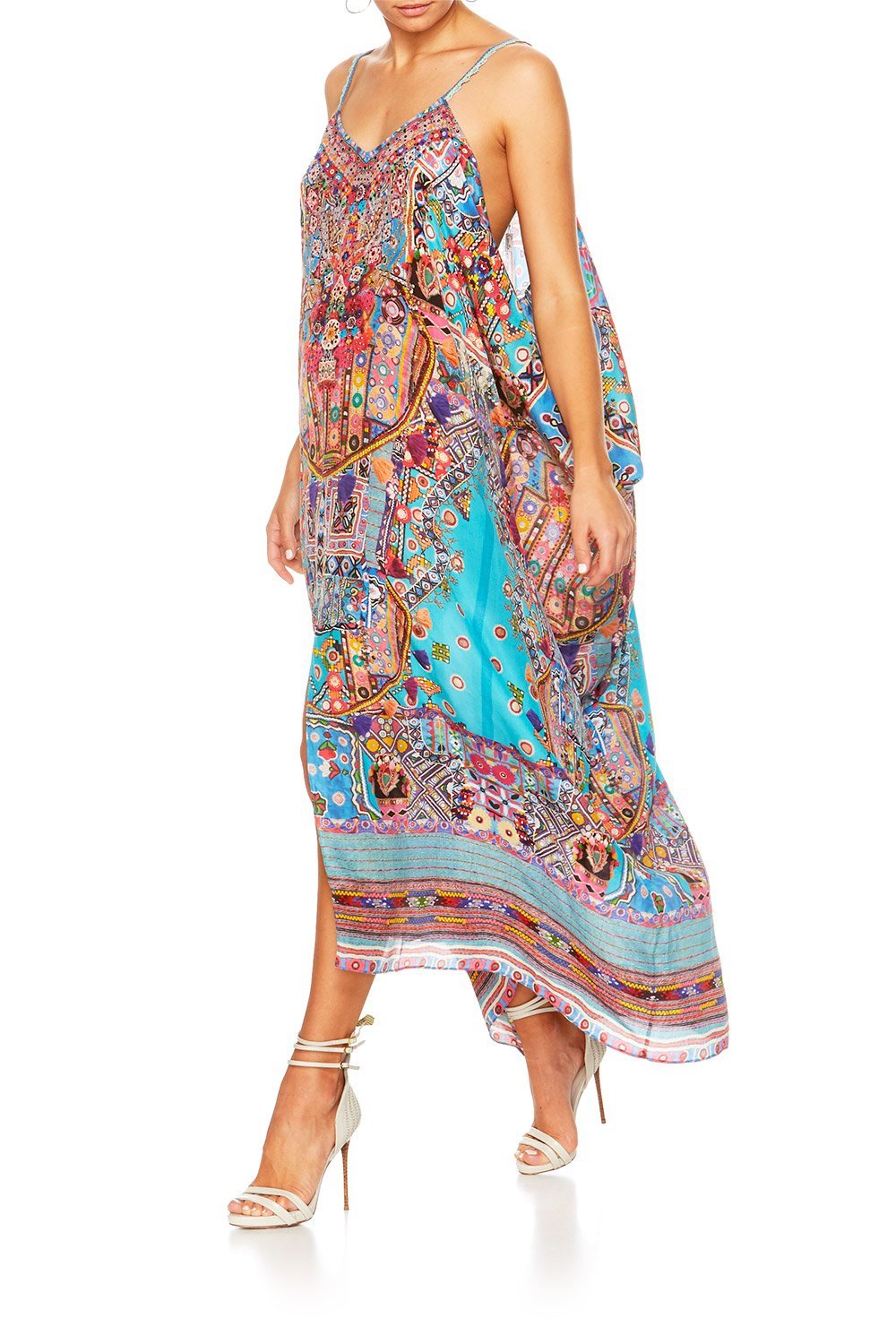 CANVAS OF COLOUR SHOESTRING STRAP KAFTAN