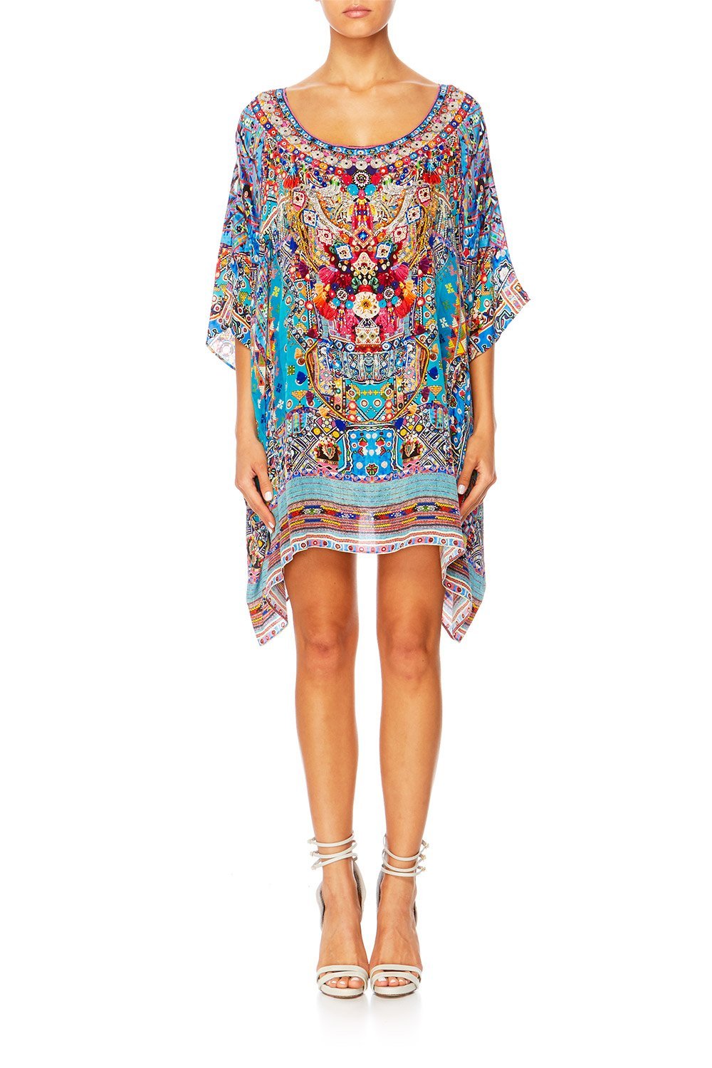CANVAS OF COLOUR SHORT ROUND NECK KAFTAN