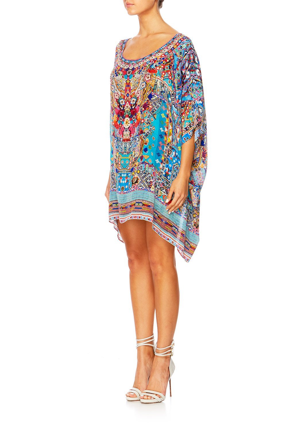CANVAS OF COLOUR SHORT ROUND NECK KAFTAN