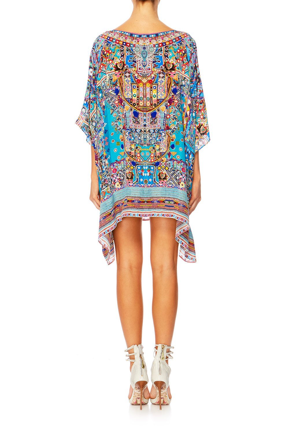 CANVAS OF COLOUR SHORT ROUND NECK KAFTAN