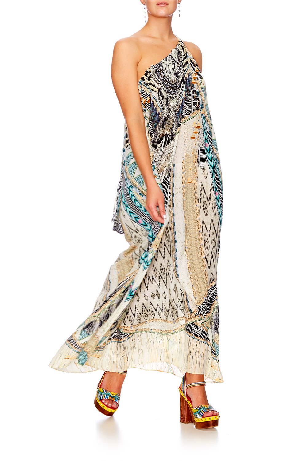 WEAVE ON DRAWSTRING DRESS