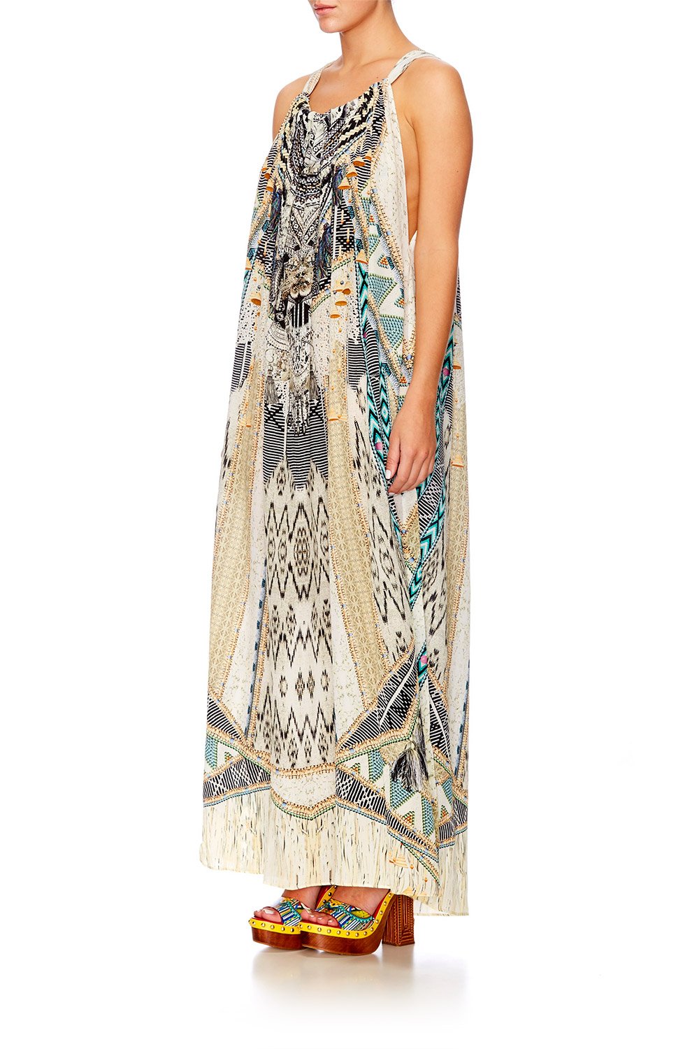 WEAVE ON DRAWSTRING DRESS