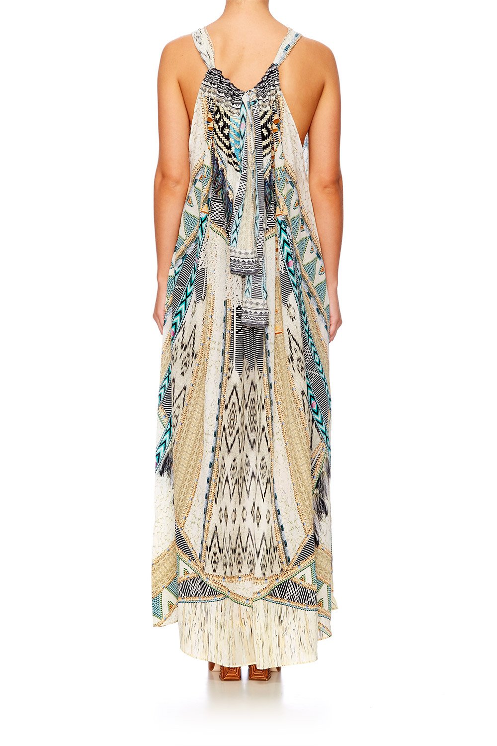 WEAVE ON DRAWSTRING DRESS