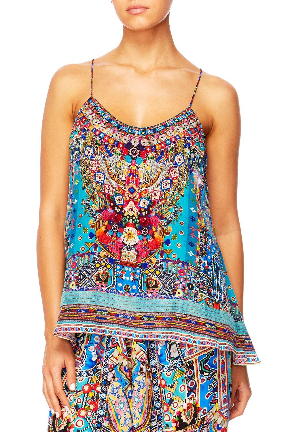 CANVAS OF COLOUR T-BACK SHOESTRING STRAP TOP