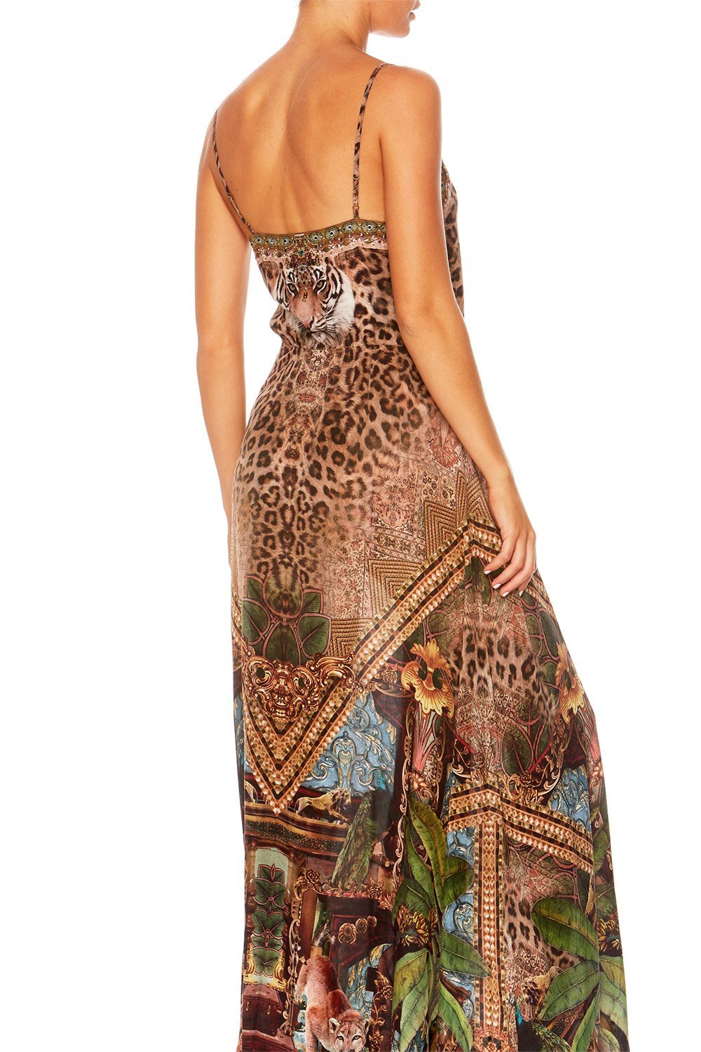 THE GYPSY LOUNGE CROSS OVERLAY HALTER DRESS