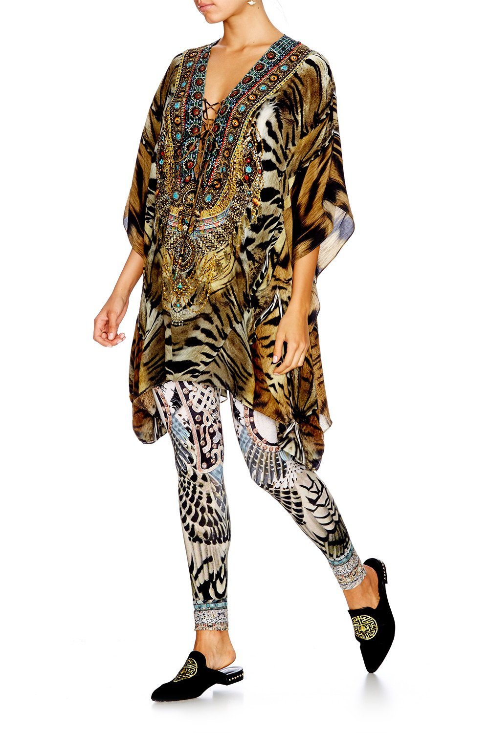 GIVEN TO THE WILD SHORT LACE UP KAFTAN