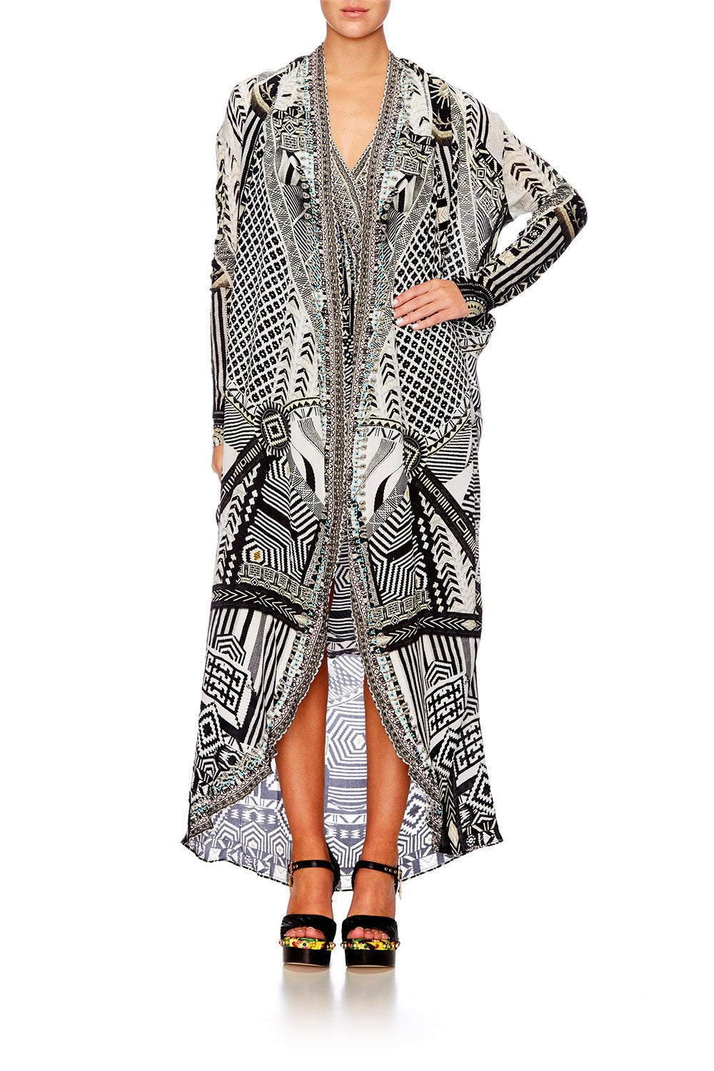 HANGING AROUND LONG CASUAL JACKET W POCKETS