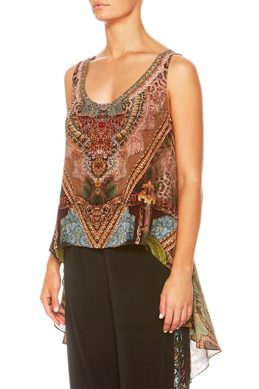 THE GYPSY LOUNGE LONG BACK SCOOP NECK SINGLET