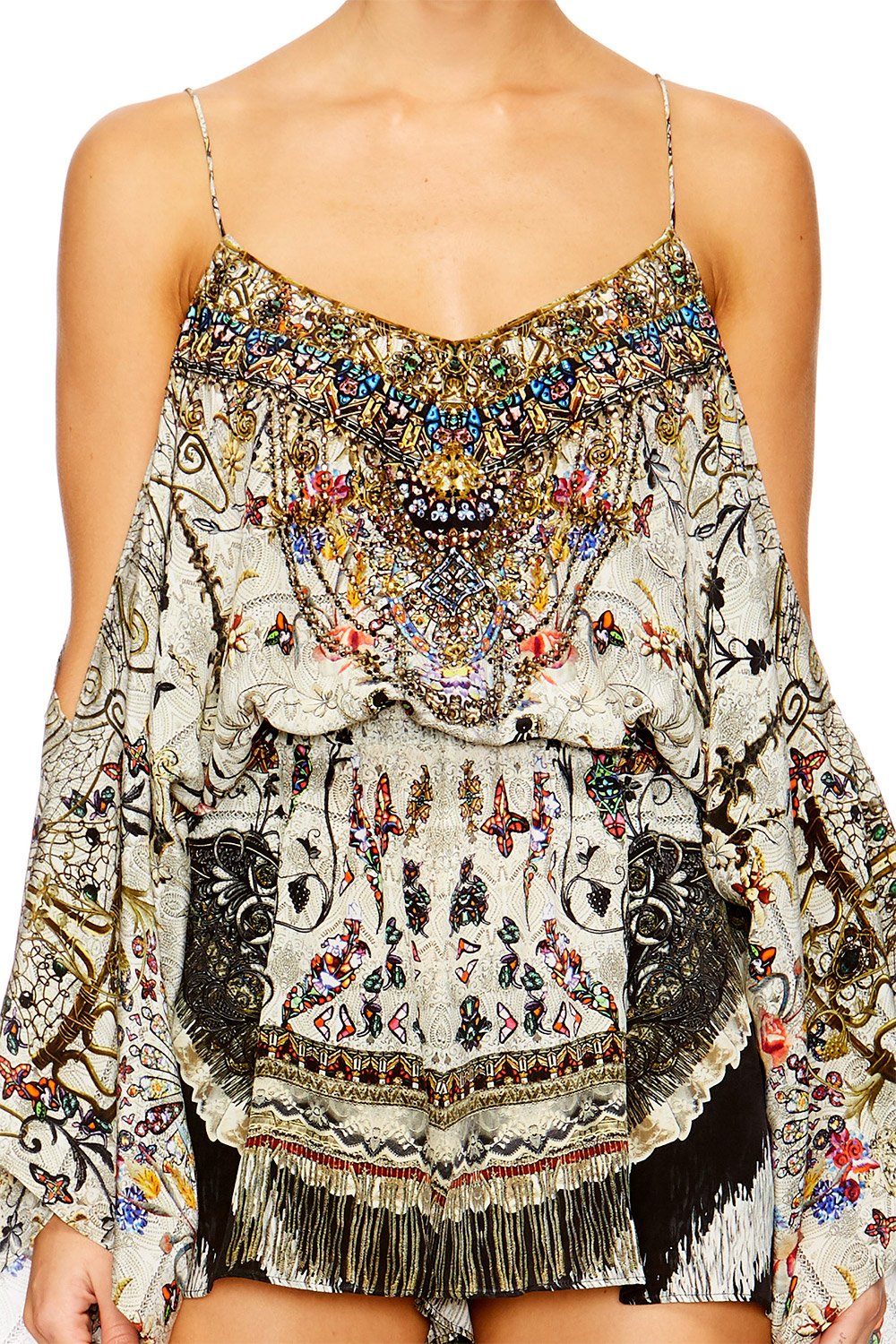 RAISE YOUR GLASS DROP SHOULDER PLAYSUIT