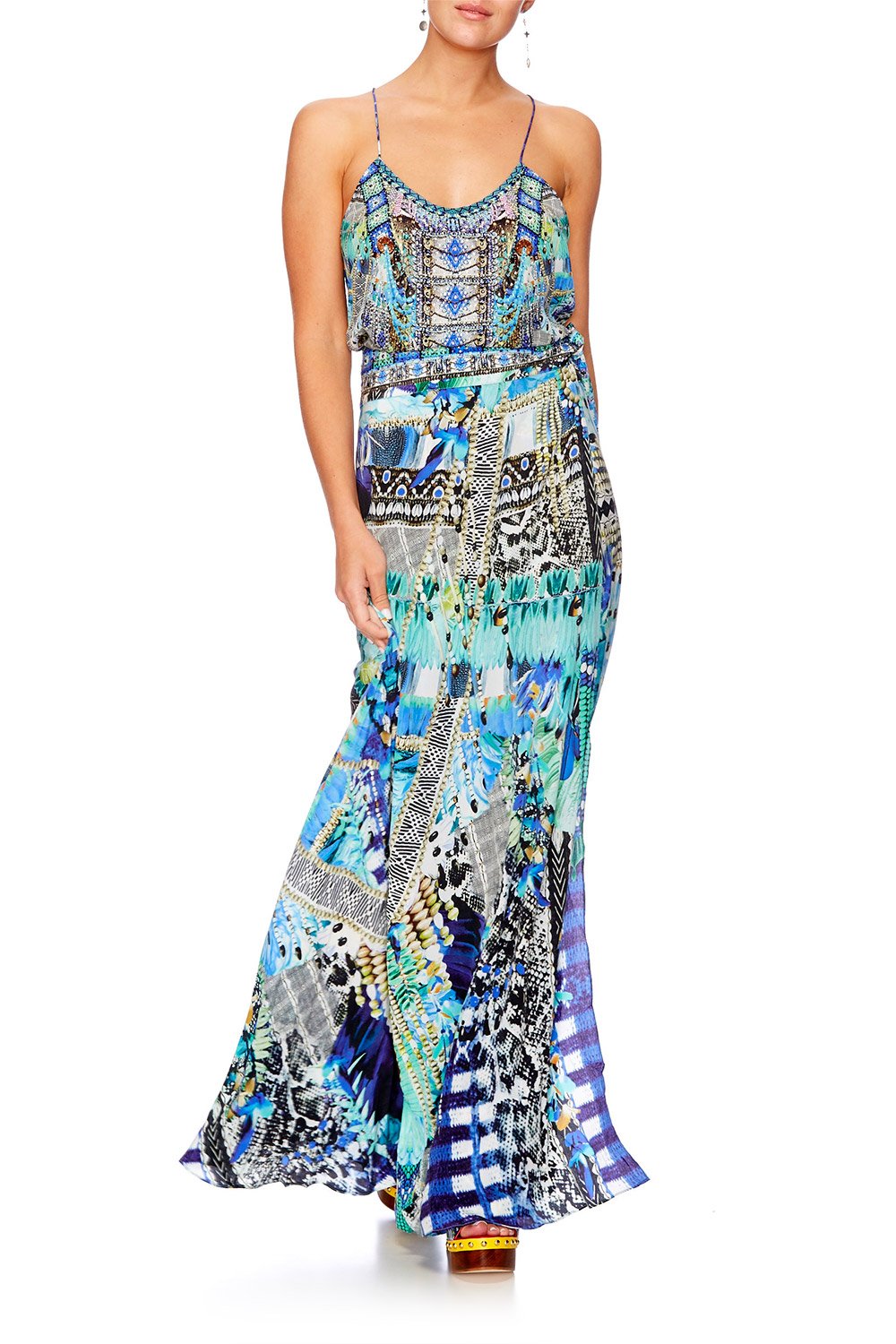 LEAVE ME WILD T BACK SHOESTRING STRAP TOP