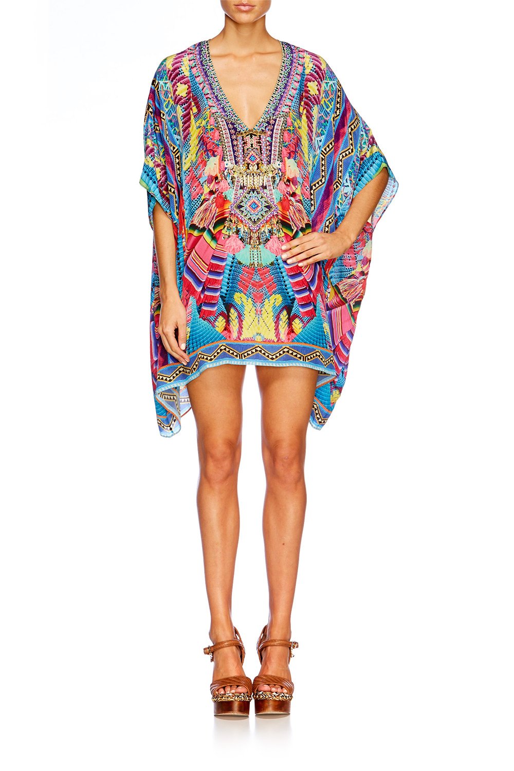 MS MOCHILLA RECTANGULAR V NECK KAFTAN