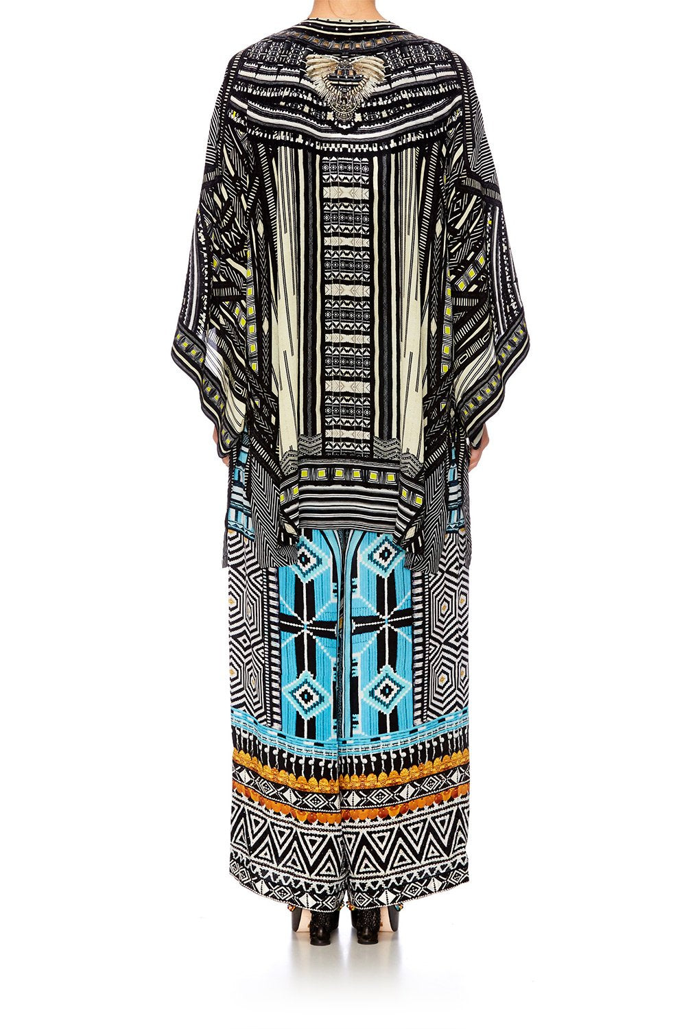 BETWEEN THE LINES KIMONO W TIE BELT