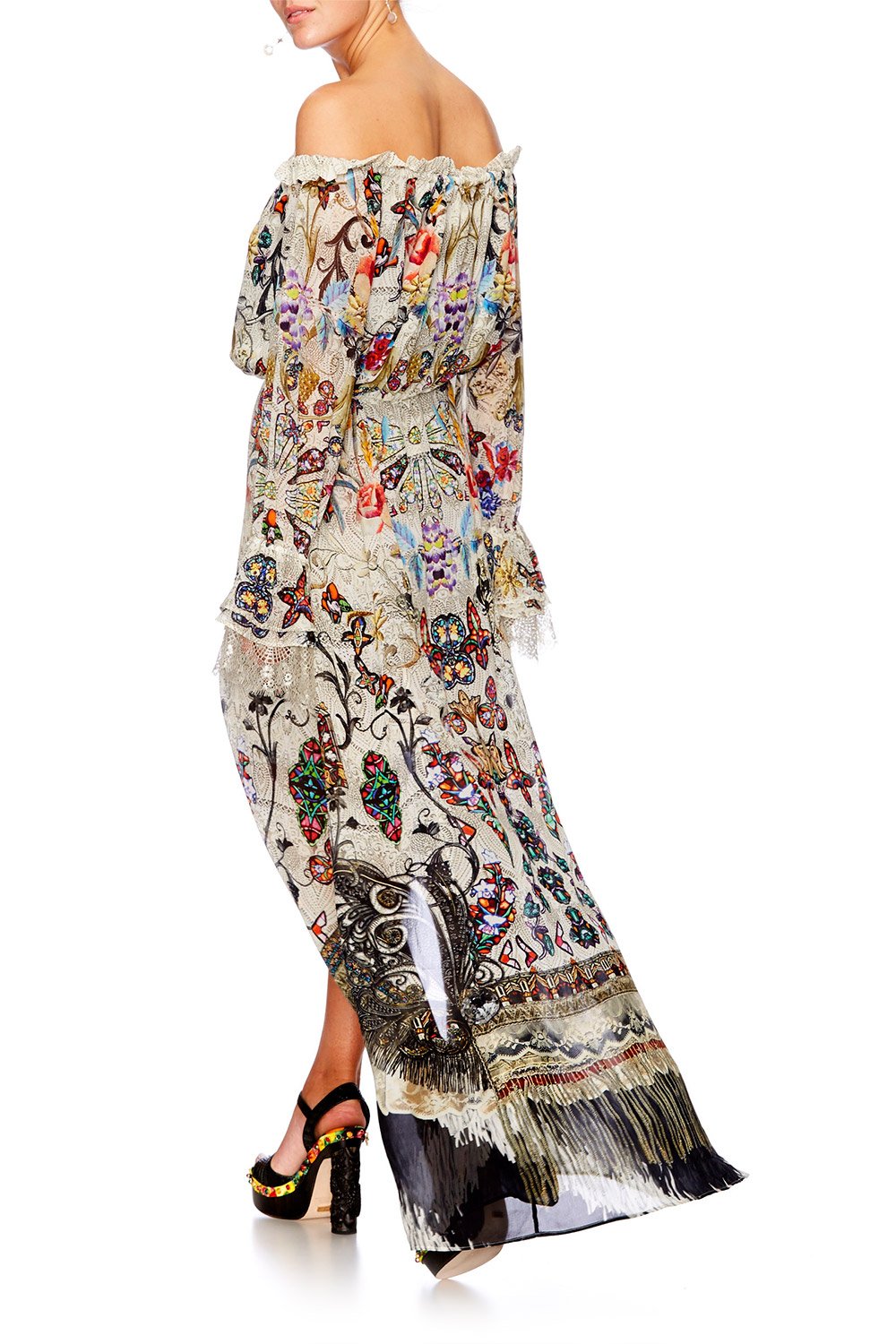 RAISE YOUR GLASS DROP SHOULDER SPLIT DRESS