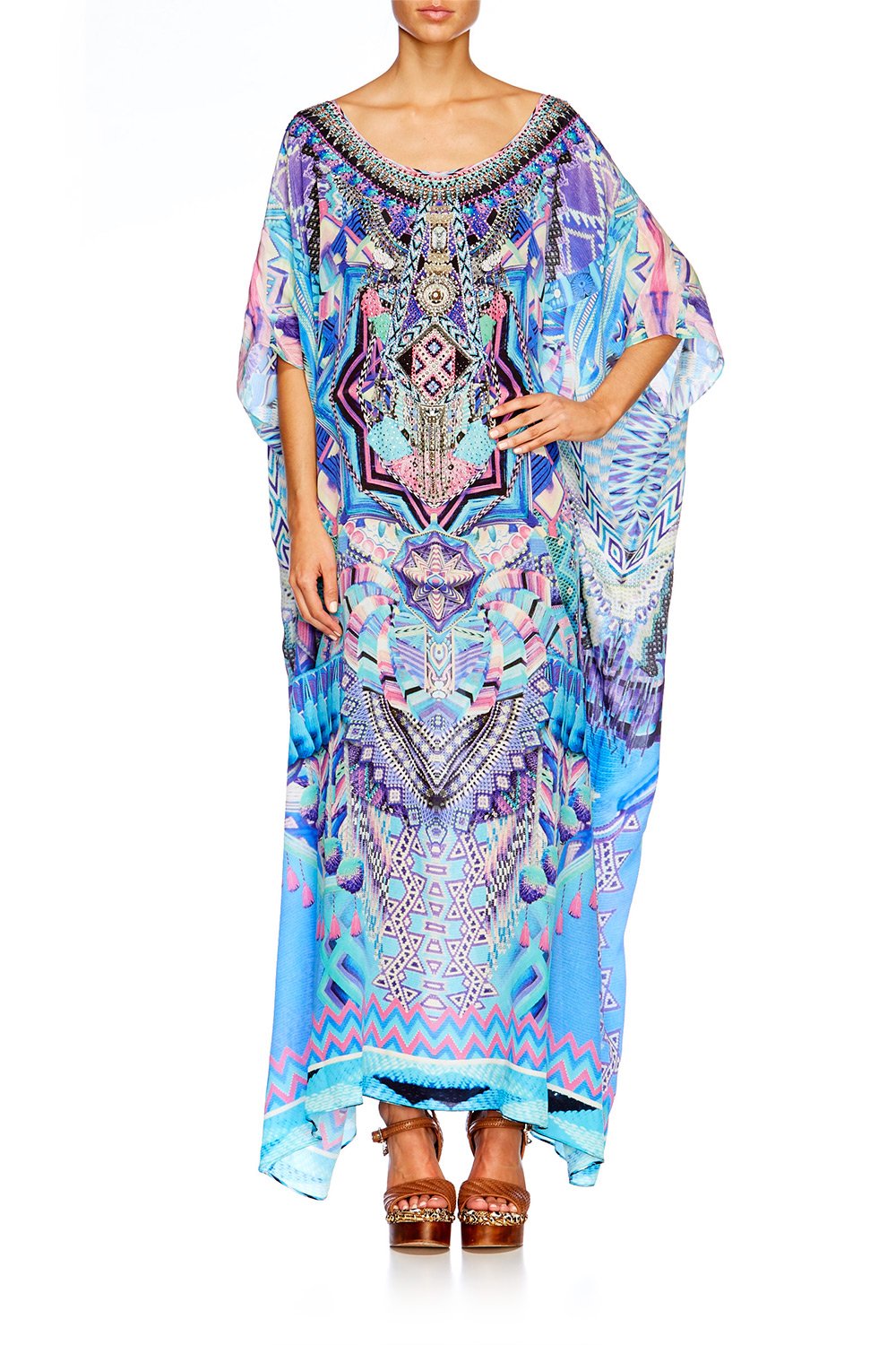 THREADS OF COSMOS ROUND NECK KAFTAN