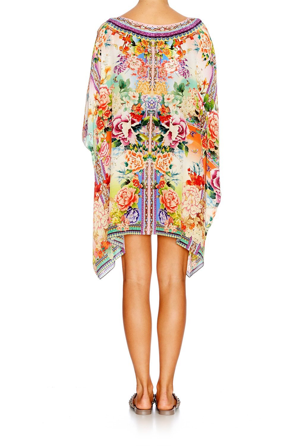 FLOWER HOUR SHORT ROUND NECK KAFTAN