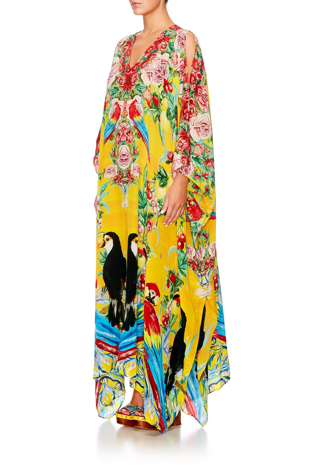 LOVE BIRDS SLIT FRONT & SLEEVE KAFTAN