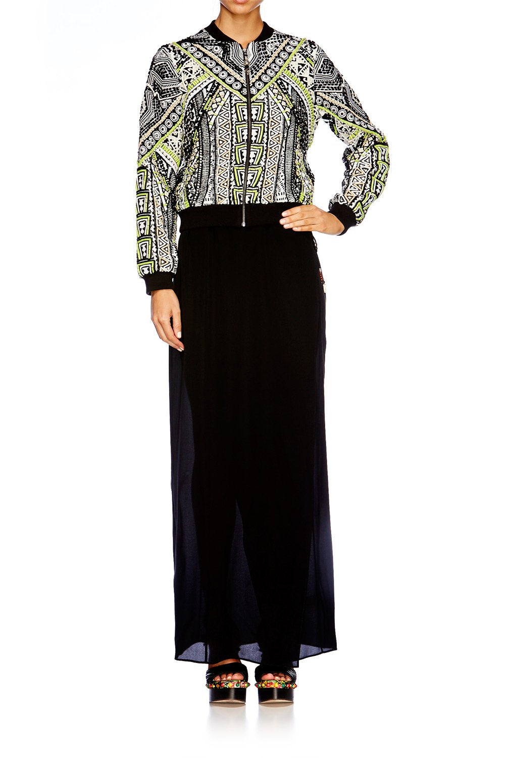 BELIEVE WEAVE BOMBER JACKET