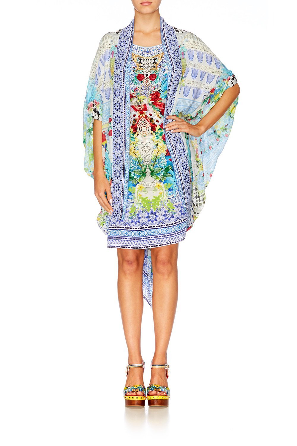 MASKING MADNESS OPEN FRONT CARDI CAPE