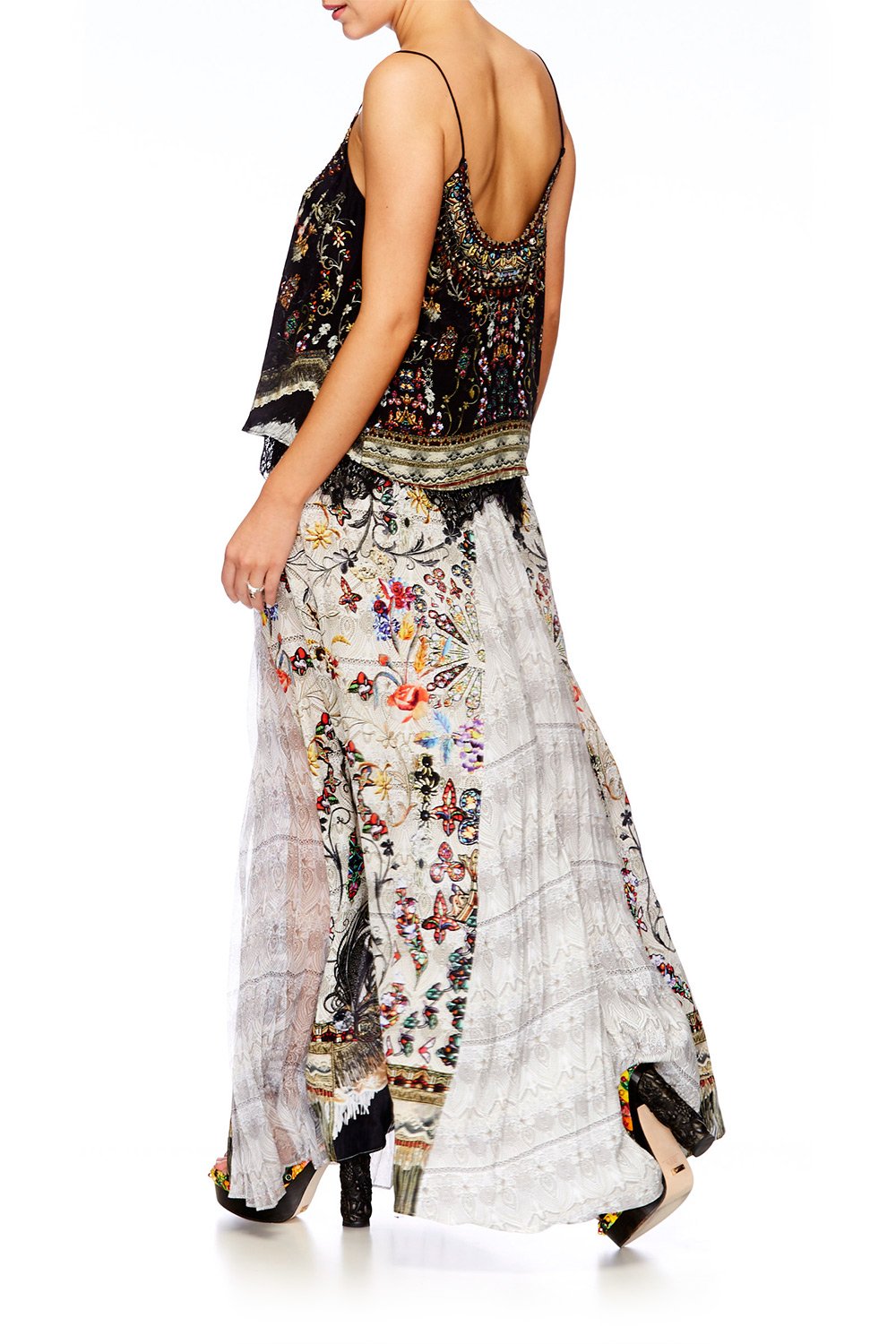 RAISE YOUR GLASS LONG SKIRT W PLEAT INSERT