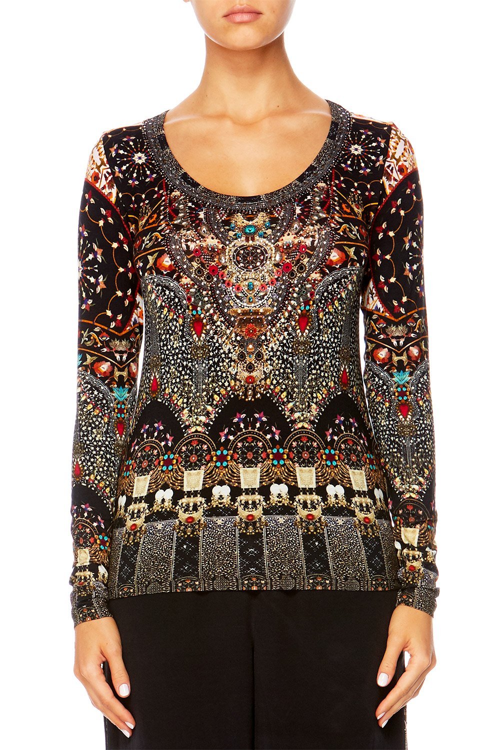 CHAMBER OF REFLECTIONS LONG SLEEVE FITTED TOP