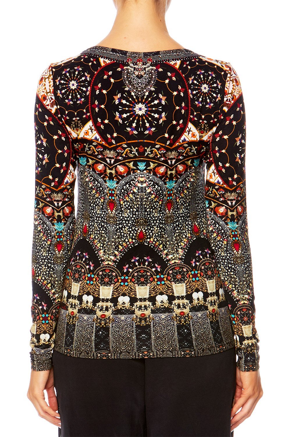 CHAMBER OF REFLECTIONS LONG SLEEVE FITTED TOP