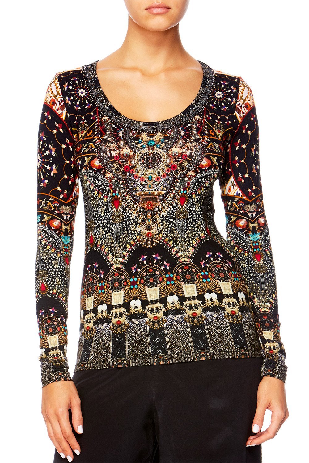 CHAMBER OF REFLECTIONS LONG SLEEVE FITTED TOP