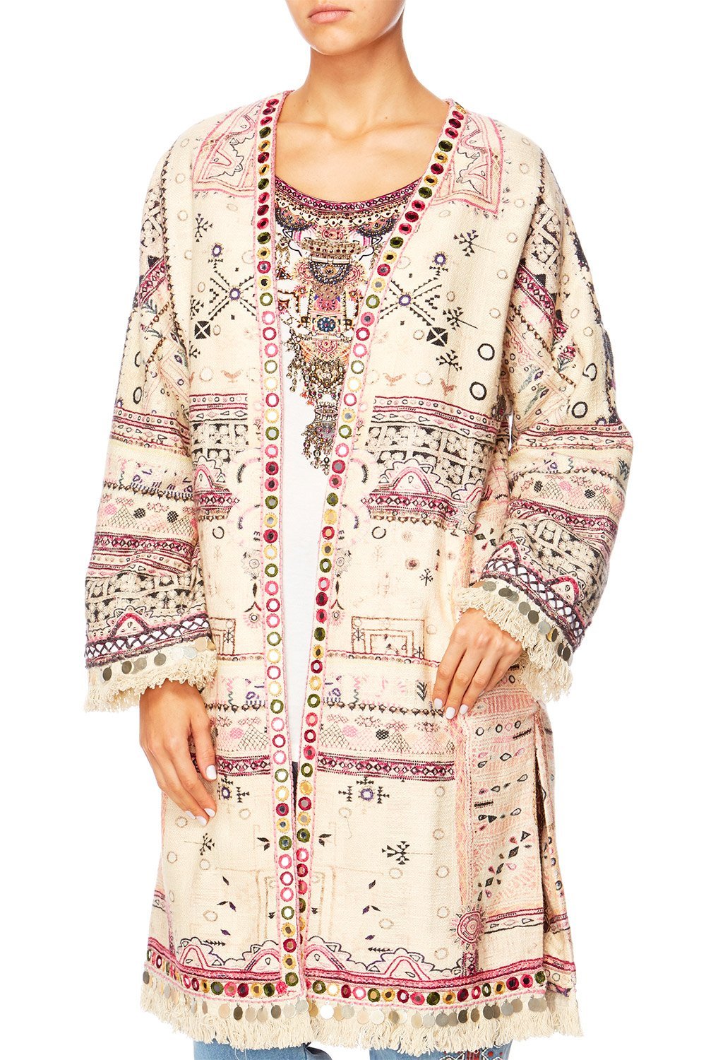 ON THE ROAD LONG COAT W SPLITS