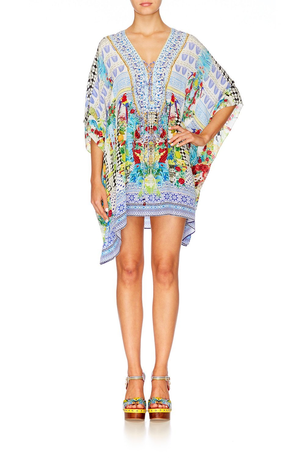 MASKING MADNESS SHORT LACE UP KAFTAN