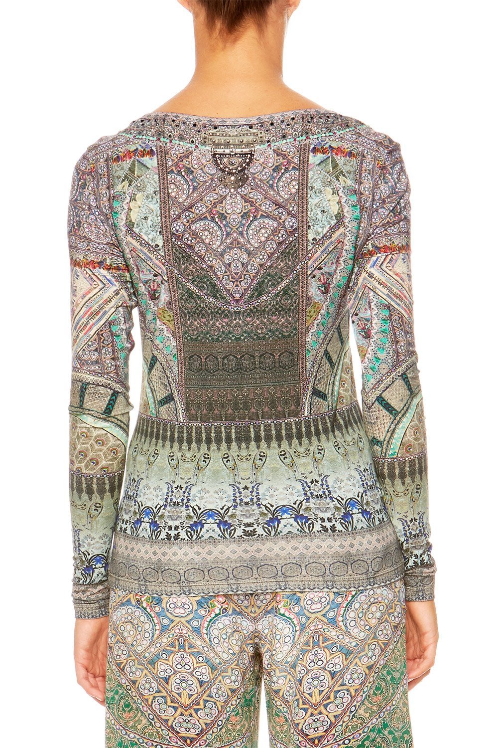 MAMAS HOME LONG SLEEVE FITTED TOP