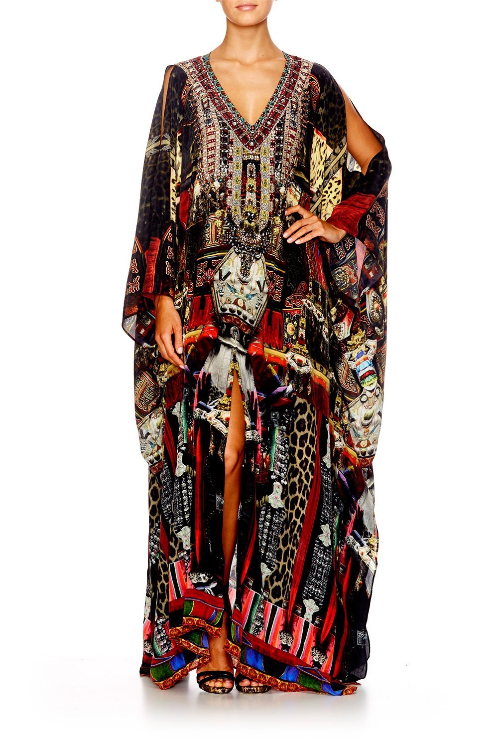 IN A DALAI DAZE SPLIT FRONT & SLEEVE KAFTAN