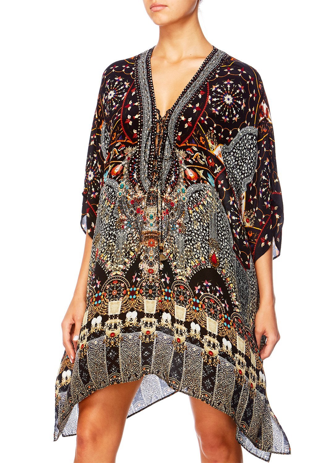 CHAMBER OF REFLECTIONS SHORT LACE UP KAFTAN