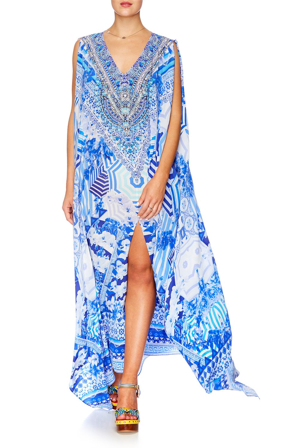 THROWING SHADE SLIT FRONT & SLEEVE KAFTAN