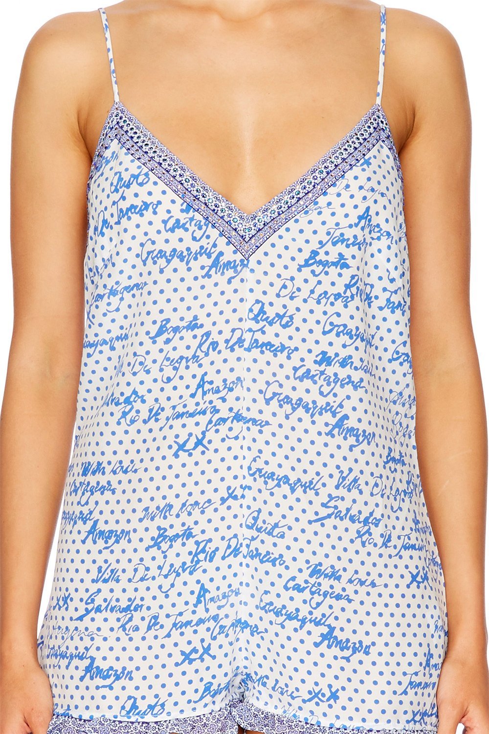 POLKA FACE RELAXED FRILL HEM ROMPER