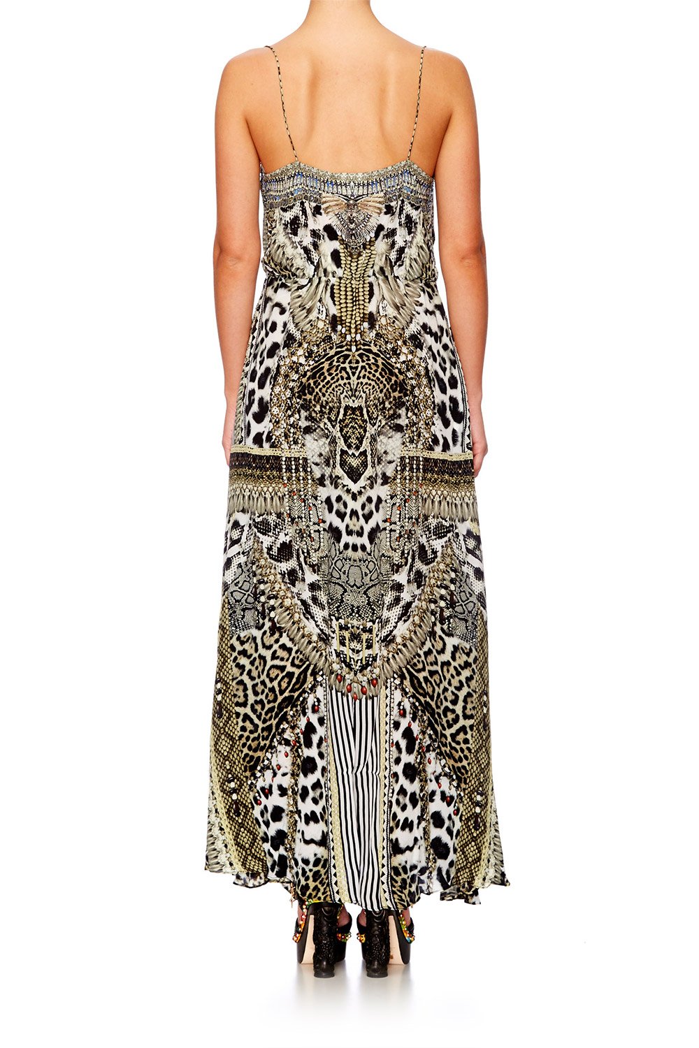 ANIMAL INSTINCT STRAPPY WRAP DRESS