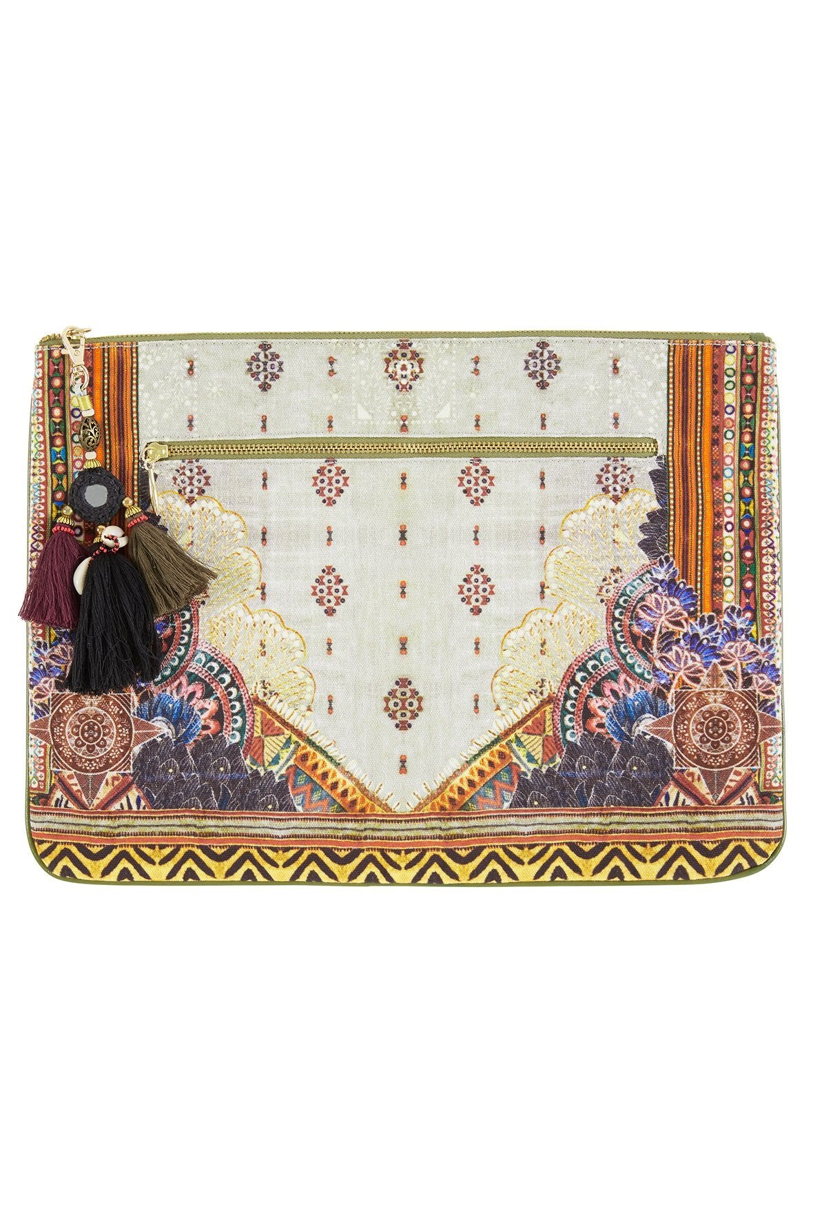 THE CARAVAN LARGE CANVAS CLUTCH