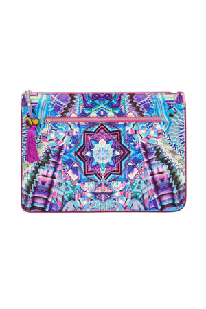 THREADS OF COSMOS LARGE CANVAS CLUTCH