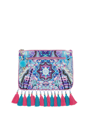 THREADS OF COSMOS SMALL CANVAS CLUTCH
